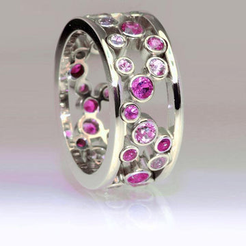 Alternate New Design Hollow Out Big Small Blue White AAA Zircon Crystals Fashion Ring - The Jewellery Supermarket